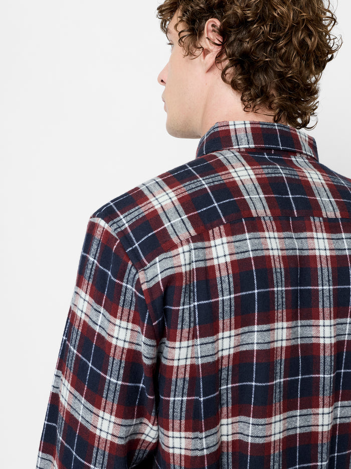 Multi-Colour Large Check Flannel Shirt