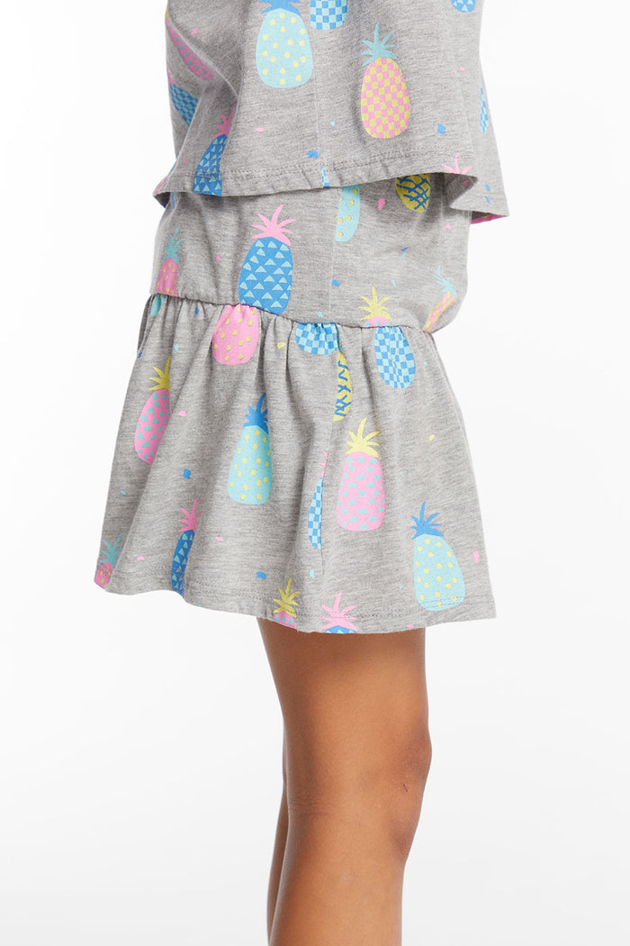 Multi Pineapple Girls Peplum Skort GIRLS chaserbrand