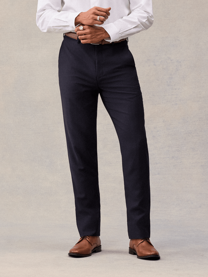 Navy Blue Suit Pants - Classic