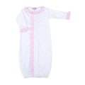 New Beginnings Pink Ruffle Front Gown