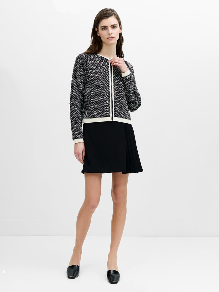 Noah Navy Soft Touch Zip Through Cardigan