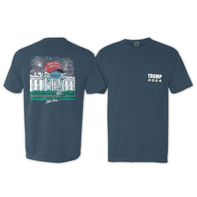 Old Row TRUMP 2024 WHITE HOUSE POCKET TEE