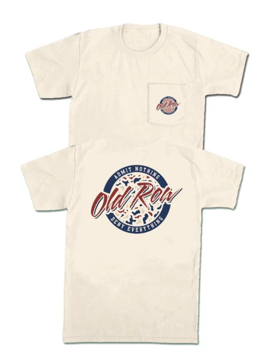 Old row USA Camo Circle Logo Pocket Tee