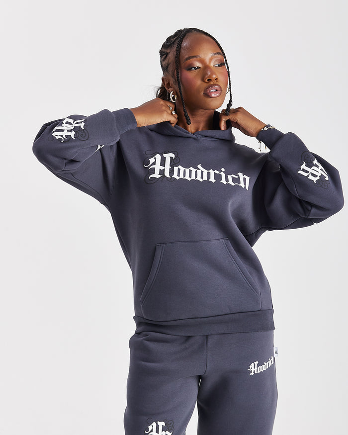 Onyx Oversized Hoodie - Grey/White