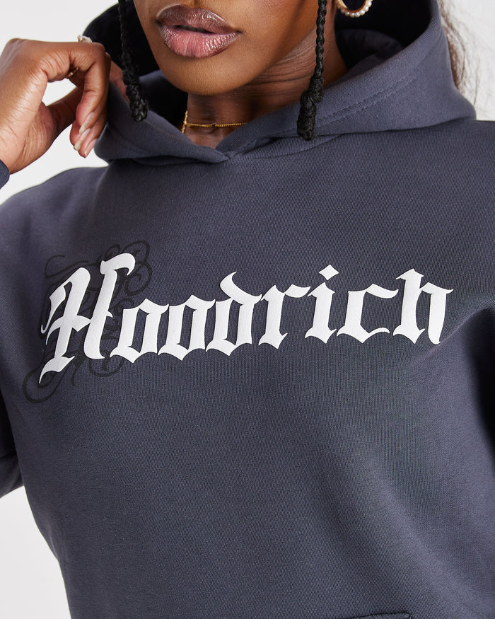 Onyx Oversized Hoodie - Grey/White