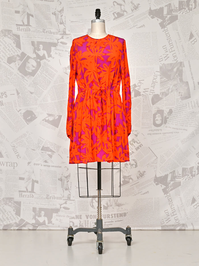 Orange Drawstring Dress - DVF Vintage