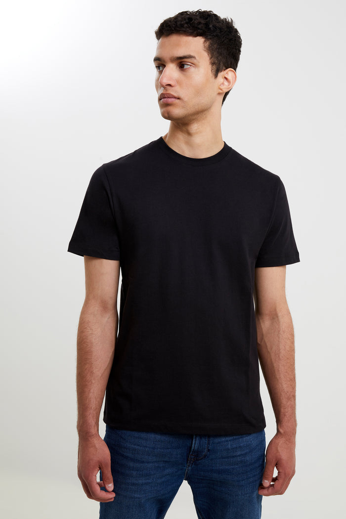 Organic Cotton Black Crew Neck T-Shirt