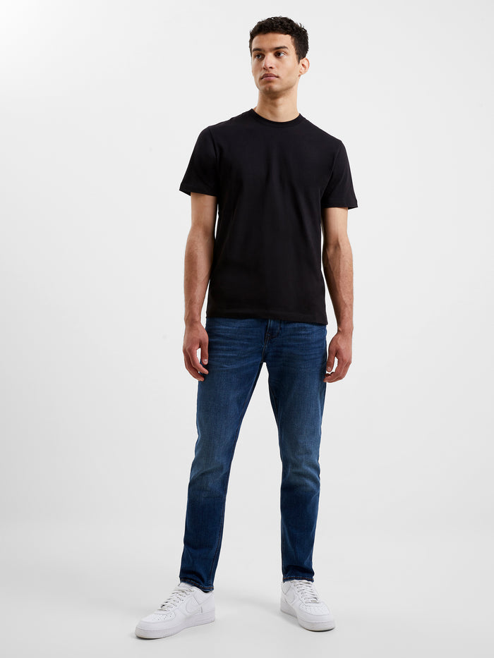 Organic Cotton Black Crew Neck T-Shirt