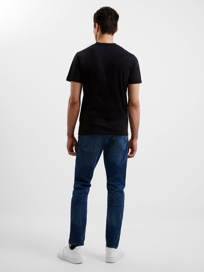 Organic Cotton Black Crew Neck T-Shirt