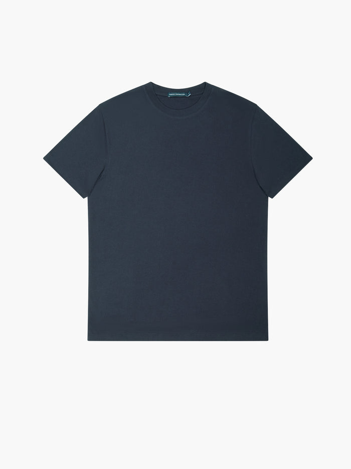 Organic Cotton Dark Blue Crew Neck T-Shirt