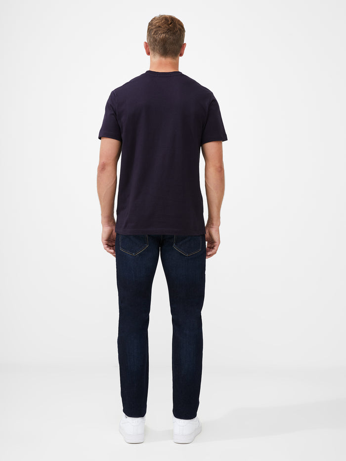 Organic Cotton Dark Blue Crew Neck T-Shirt