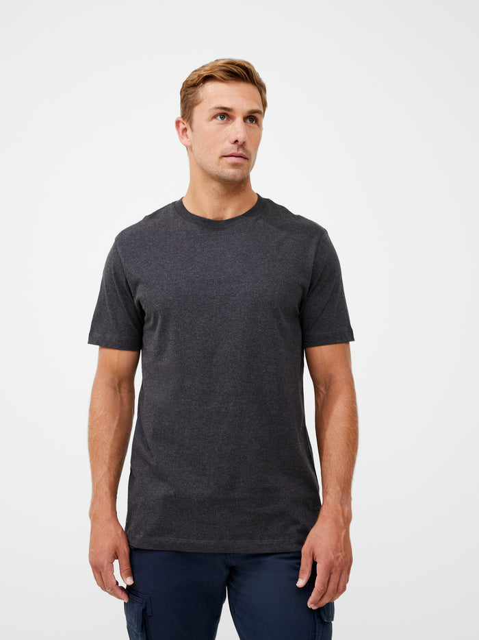 Organic Cotton Grey Crew Neck T-Shirt