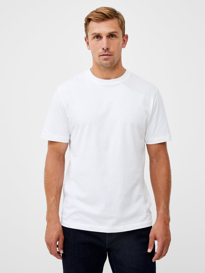 Organic Cotton White Crew Neck T-Shirt