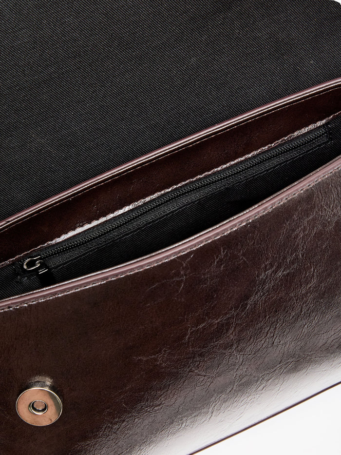 Patent Flap Shoulder Bag