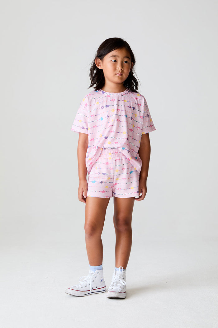 Girls Peace Happy Smile Shorts chaserbrand