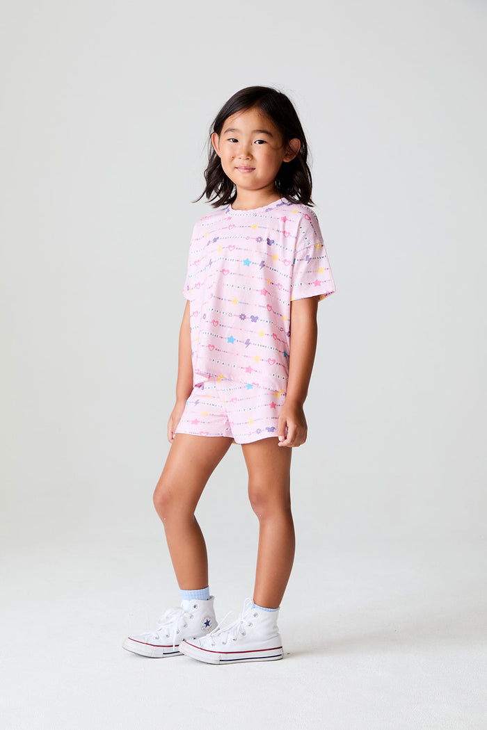 Girls Peace Happy Smile Shorts chaserbrand