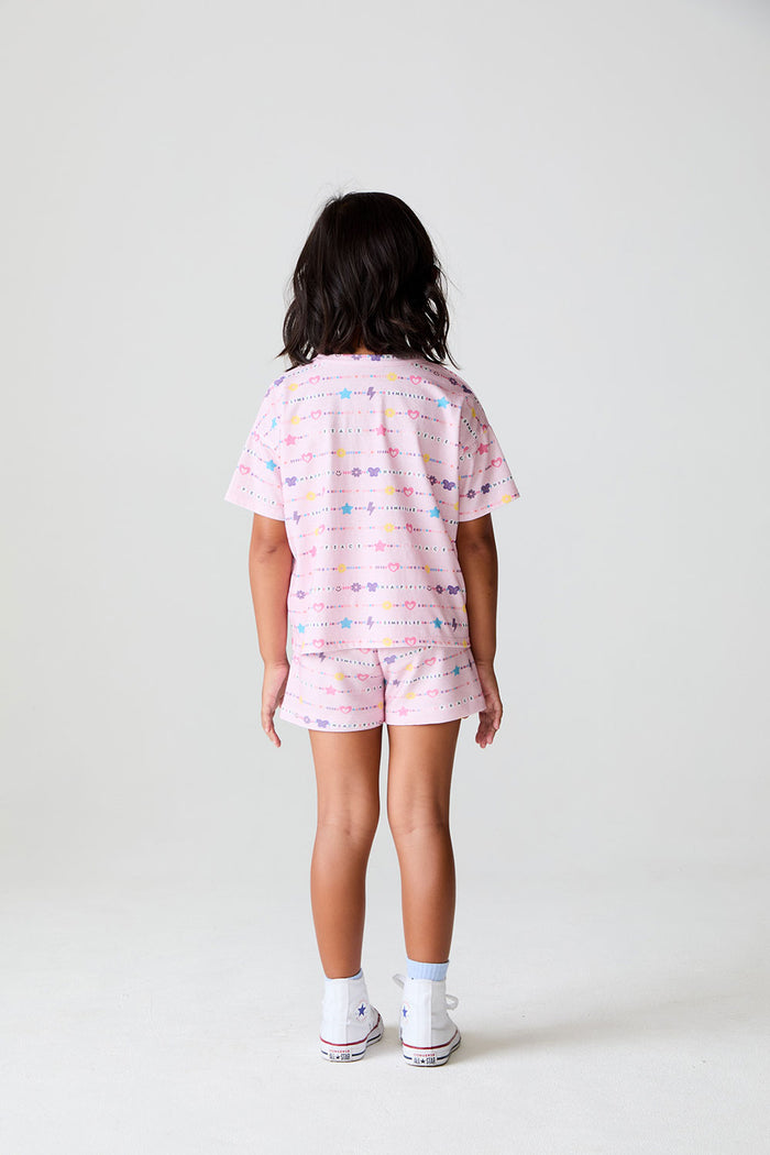 Girls Peace Happy Smile Shorts chaserbrand