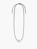 Pebble Black Tie Necklace