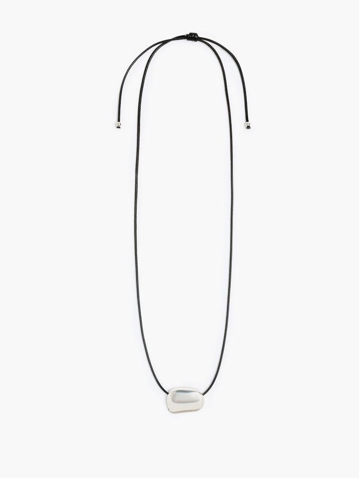 Pebble Black Tie Necklace