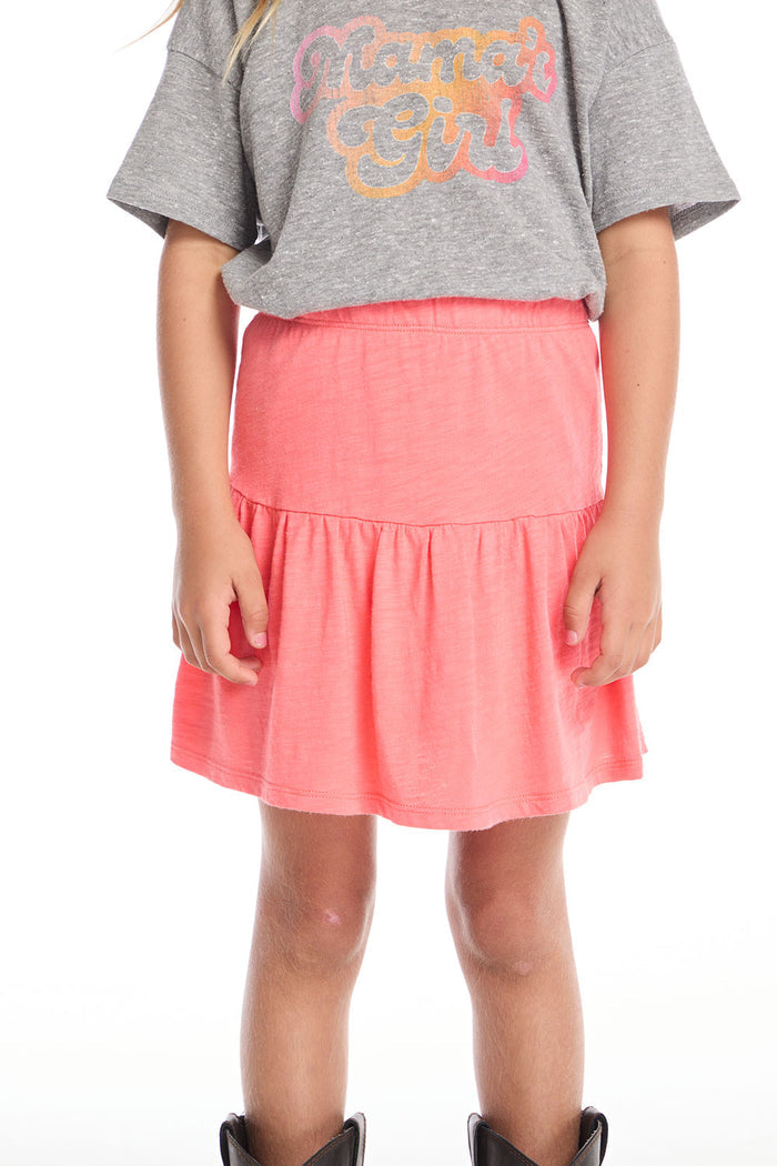 Peplum Electric Coral Girls Skort GIRLS chaserbrand
