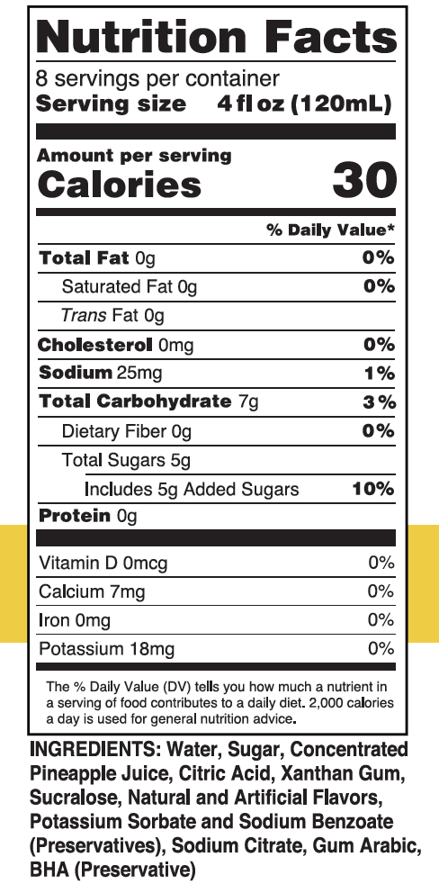 Pina Colada Mix - Skinny Syrup Mixer