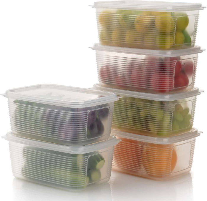 1. Plastic Fridge Container  - 1800 ml (Pack of 6)
