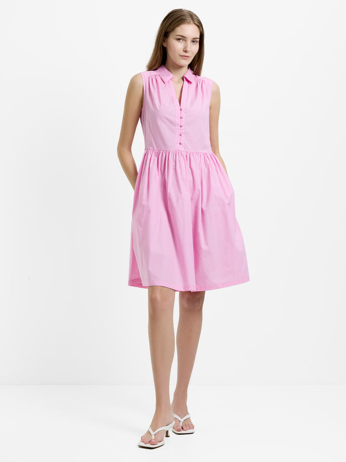 Poplin Sleeveless Smock Dress