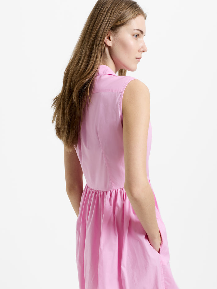 Poplin Sleeveless Smock Dress