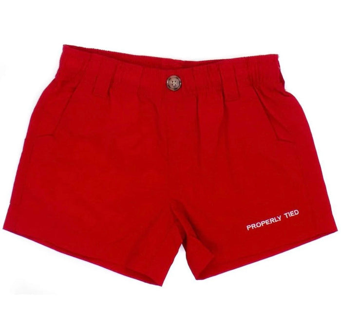 Properly Tied Boys Mallard Shorts - red