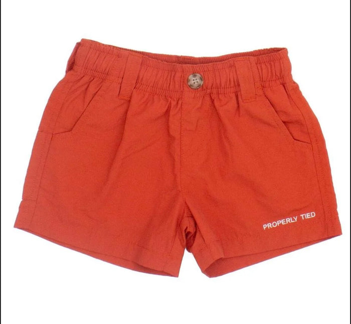 Properly Tied Boys Mallard Shorts - rust