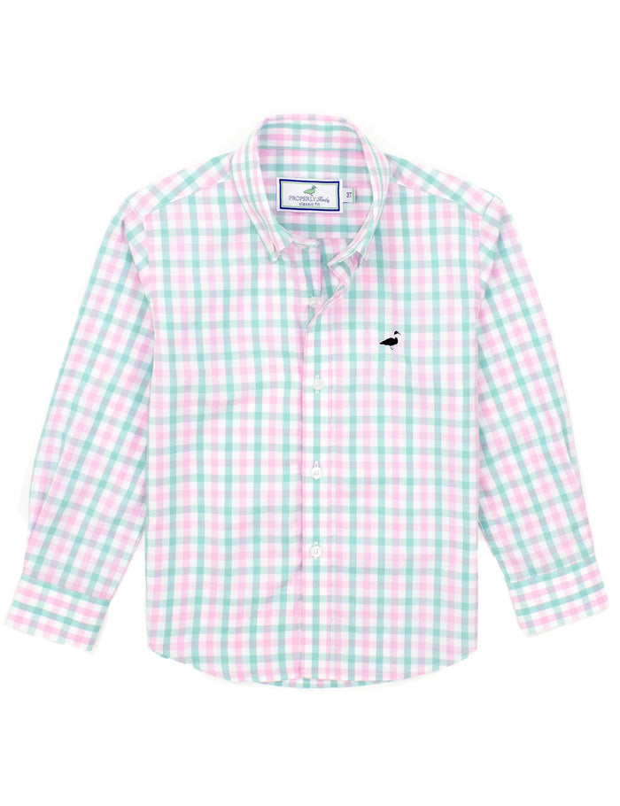 Properly tied-Boys Seasonal Sportshirt Rosemary