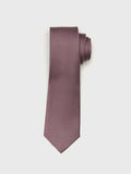 Quartz silk necktie with twill texture, partially rolled, on white background