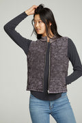 Quilted Mock Neck Puffer Vest WOMENS chaserbrand