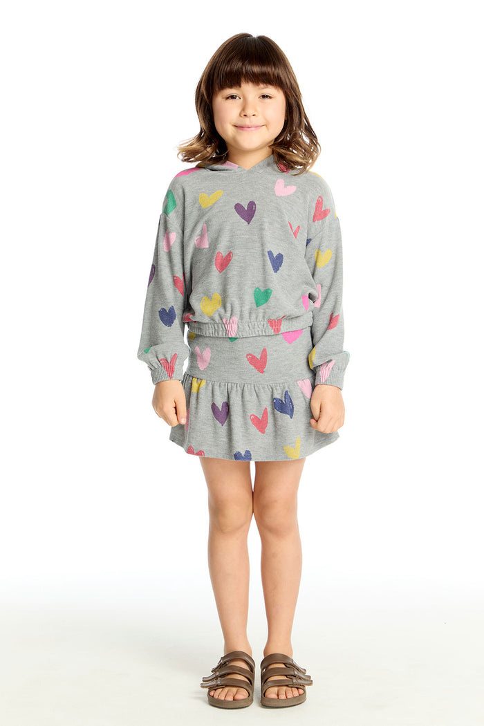 Rainbow Hearts Skirt Girls chaserbrand