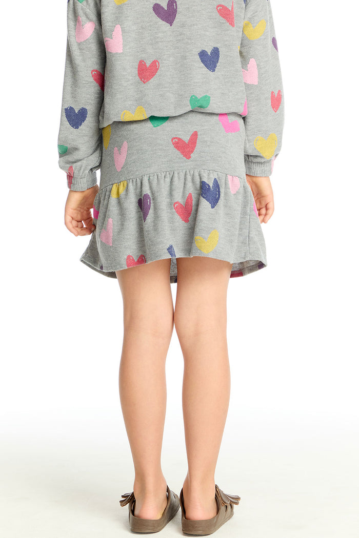 Rainbow Hearts Skirt Girls chaserbrand