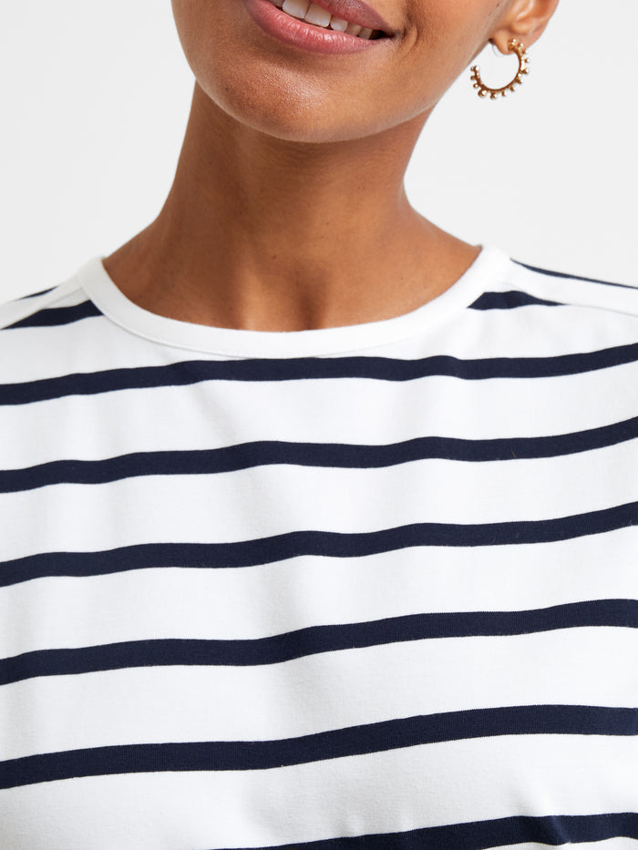 Rallie Stripe Slash Neck Top