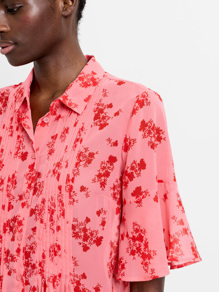 Raquel Floral Pintuck Shirt