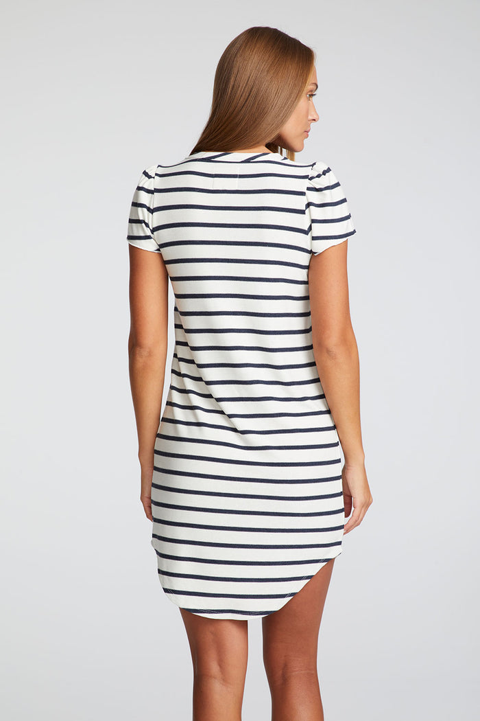 Recycled Cozy Knit Puff Sleeve Hi Lo Shirttail Dress WOMENS chaserbrand