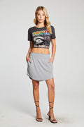 Recycled Cozy Rib Smocked Hi Lo Shirttail Skirt WOMENS chaserbrand