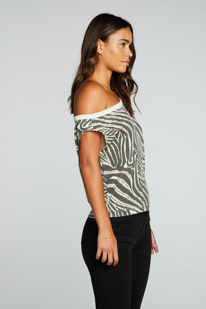 Recycled Vintage Rib Off Shoulder Top WOMENS chaserbrand