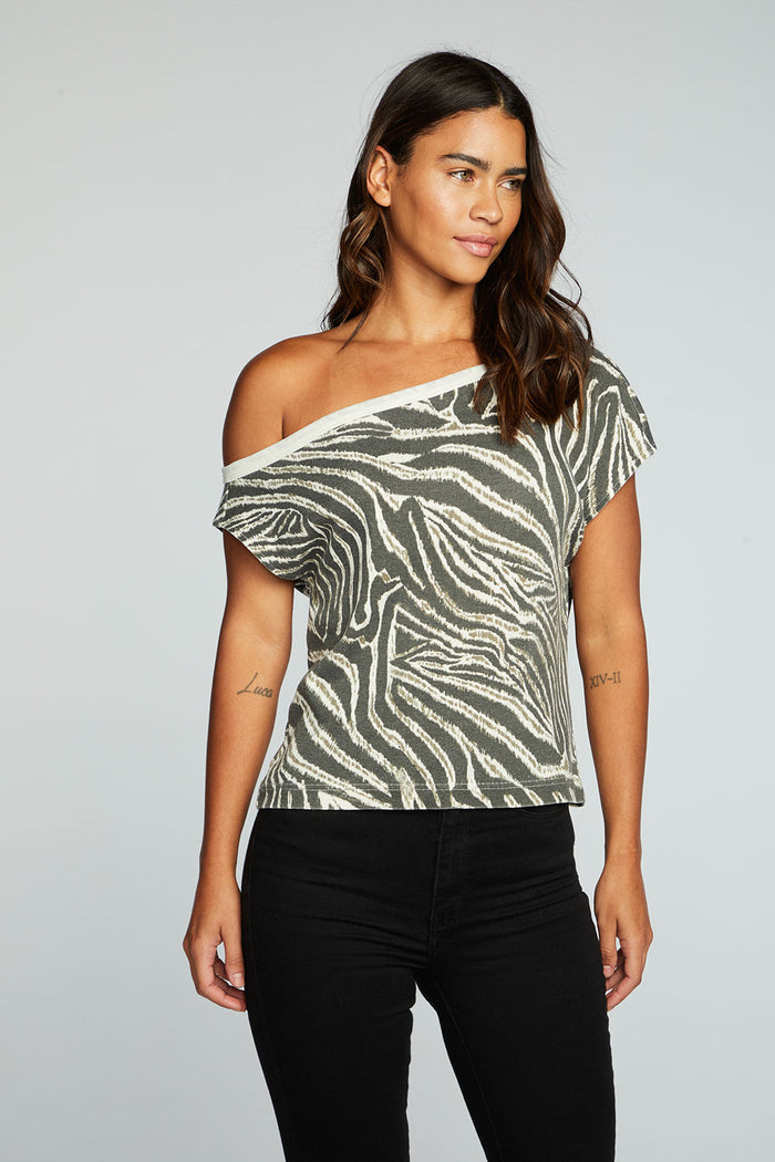 Recycled Vintage Rib Off Shoulder Top WOMENS chaserbrand