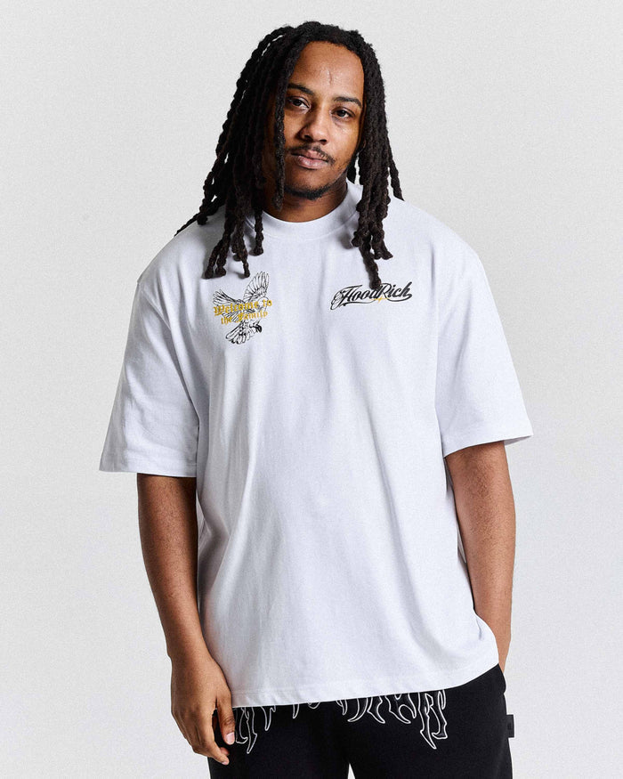 Relic Oversized T-Shirt - White/Black/Yellow