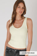 Reversible Scallop Edge Tank Top
