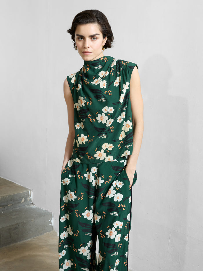 Rhian Eco Draped Sleeveless Top