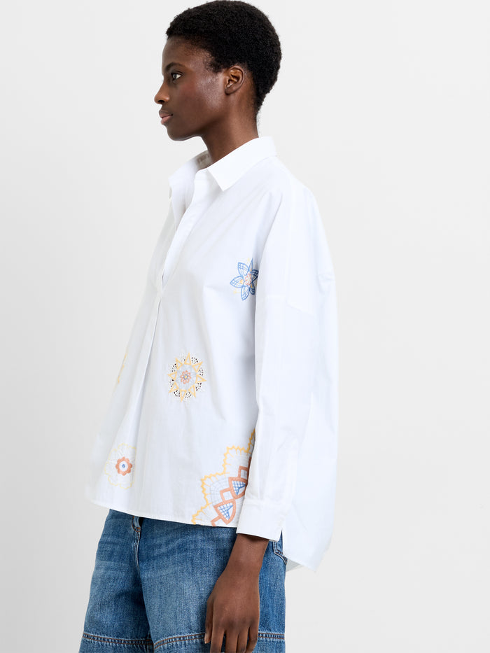 Rhodes Embroidered Poplin Shirt