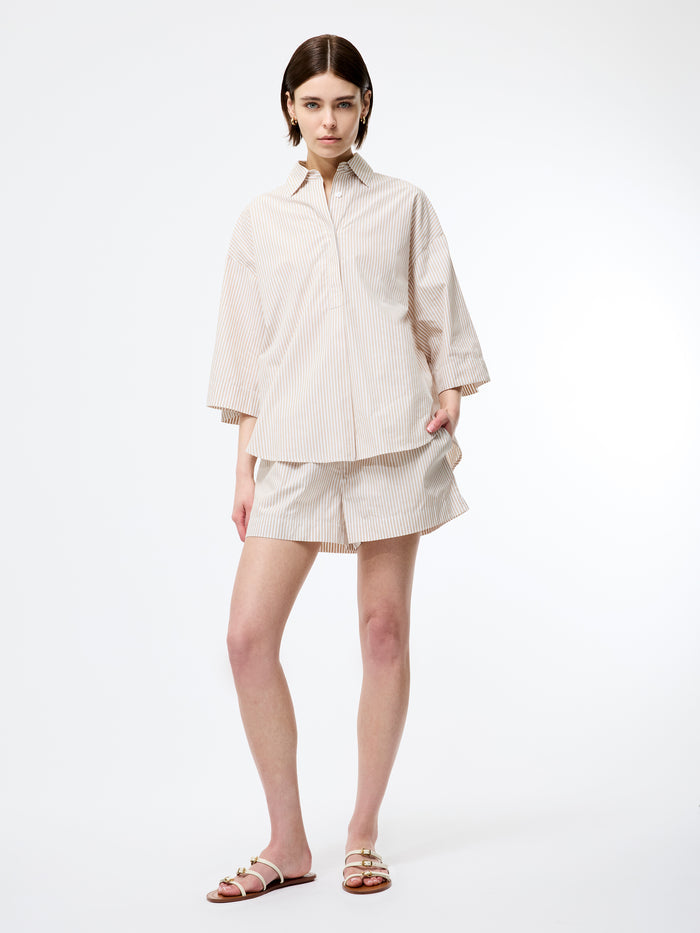 Rhodes Poplin Stripe Popover Shirt