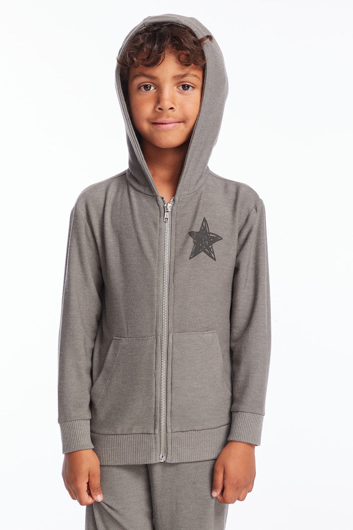 Rock Star Boys Zip Up Hoodie Boys chaserbrand