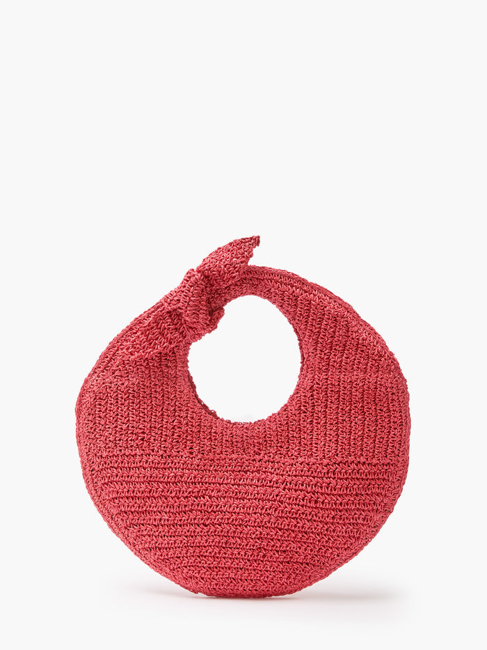 Round Bow-Knot Red Shoulder Bag