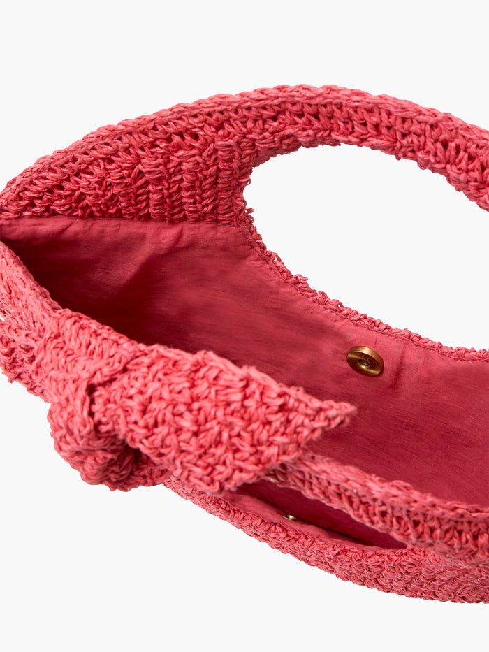 Round Bow-Knot Red Shoulder Bag