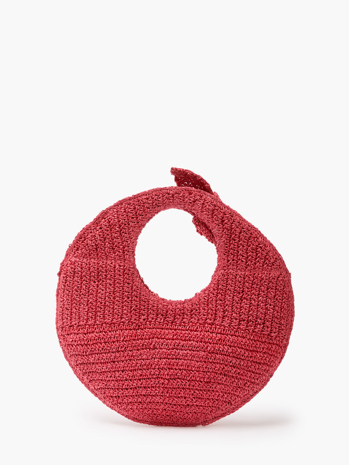 Round Bow-Knot Red Shoulder Bag